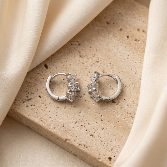 Radiant Solitaire Hoop