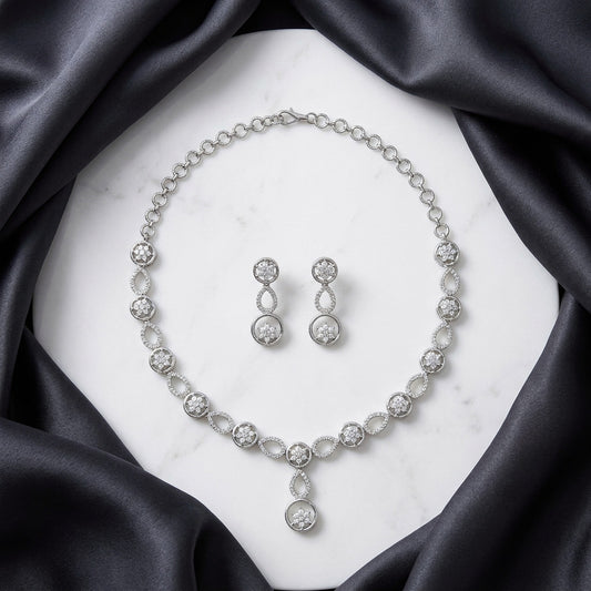 Rhodium-Tone Necklace