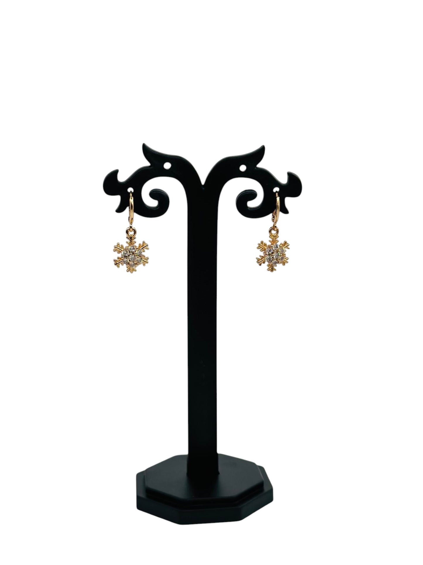 Snowflake Hoops ERH-001 view 4 | LAKX Fashion