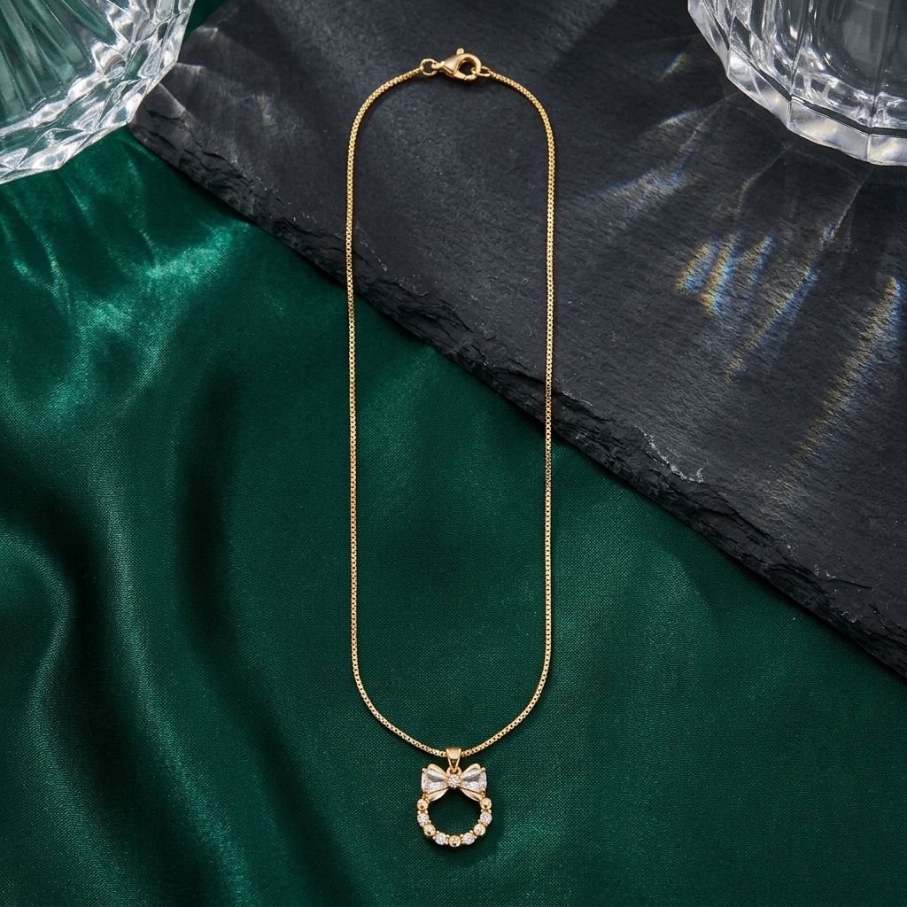 Bow Pendant - alternate lighting view