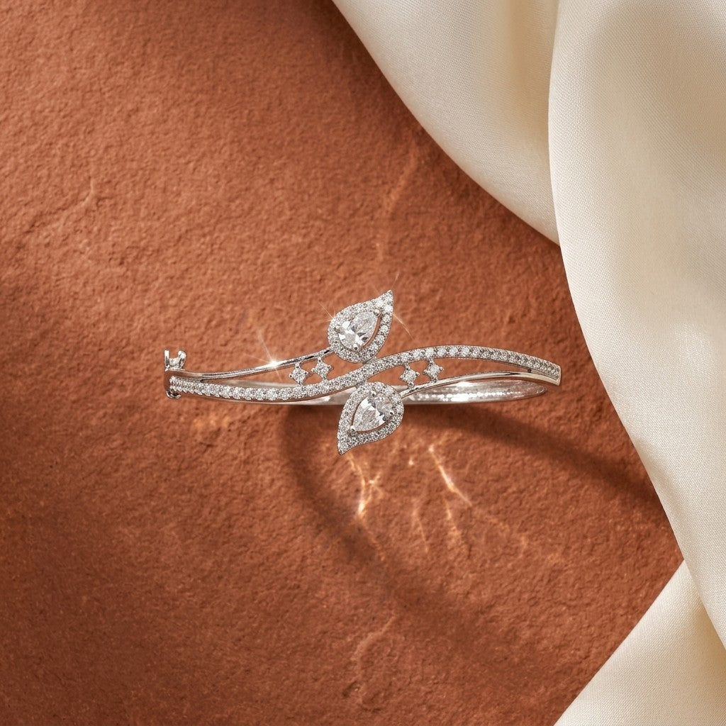 Rhodium-Tone Bracelet