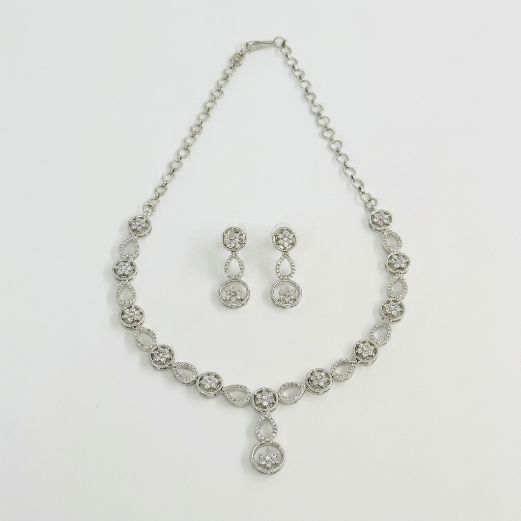 Rhodium-Tone Necklace