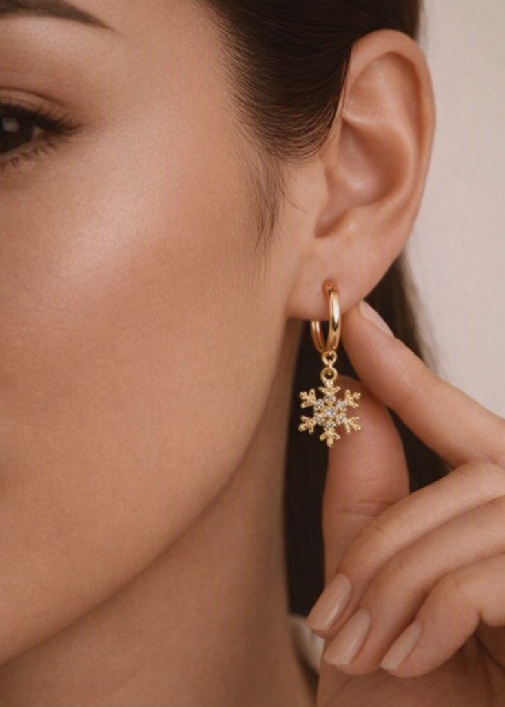 My Store rhodium-tone drop earrings with ruby-colored stones, white CZ filigree, and dangling pearls on a stand.