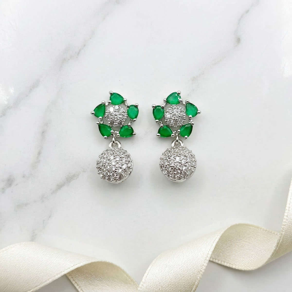 Rhodium-Tone Earrings