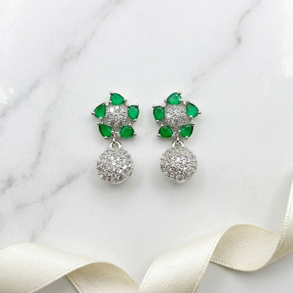 Rhodium-Tone Earrings