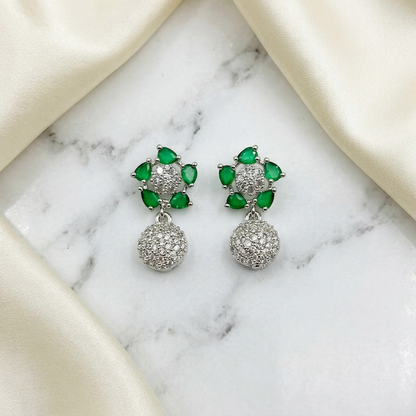 Rhodium-Tone Earrings