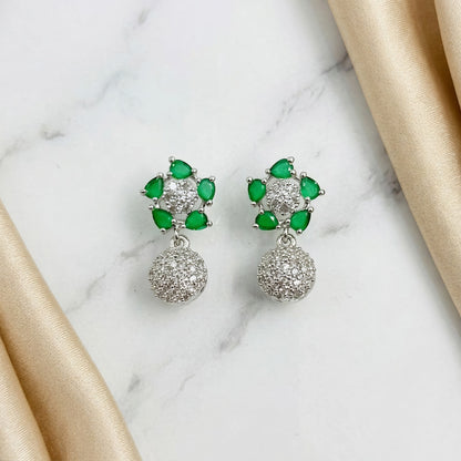 Rhodium-Tone Earrings