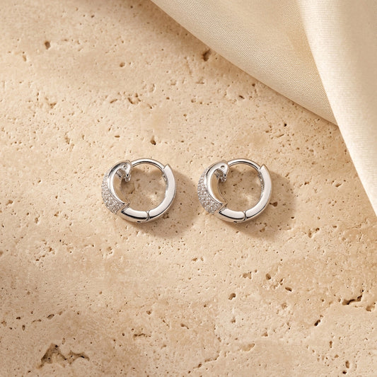 Radiant Pavé Huggie