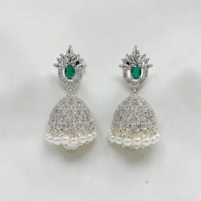 Rhodium-Tone Jhumka