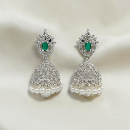 Rhodium-Tone Jhumka