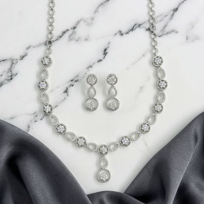 Rhodium-Tone Necklace