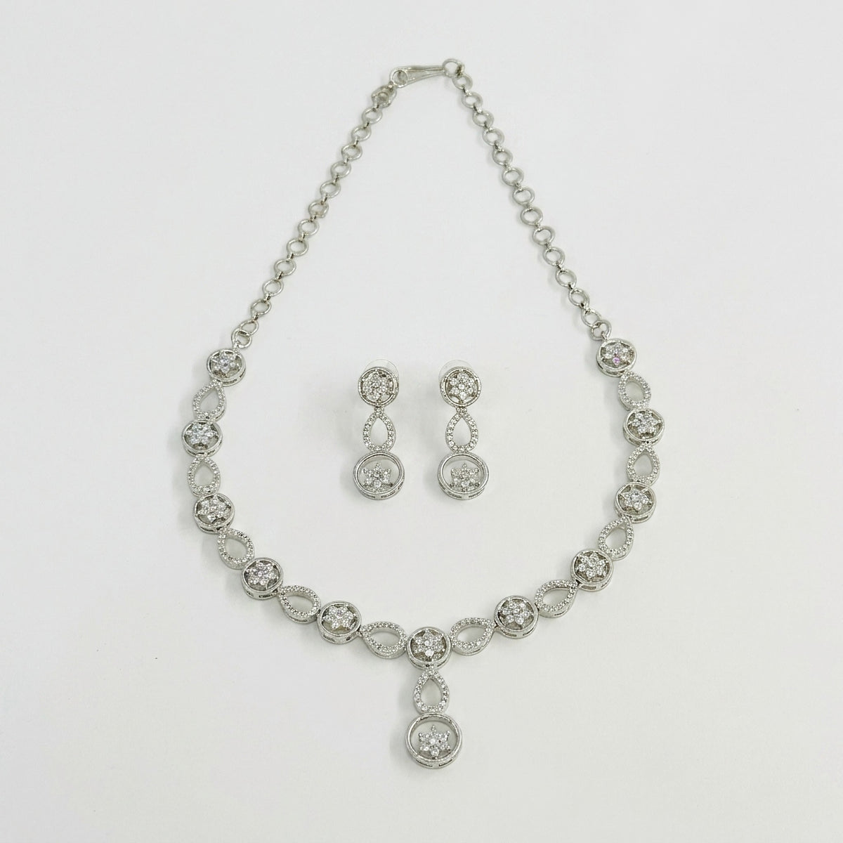 Rhodium-Tone Necklace