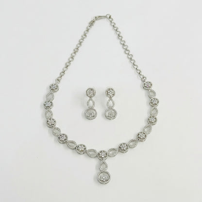 Rhodium-Tone Necklace