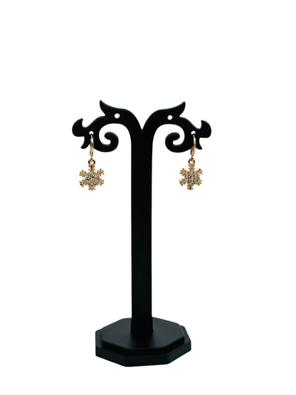 Snowflake Hoops ERH-001 view 4 | LAKX Fashion