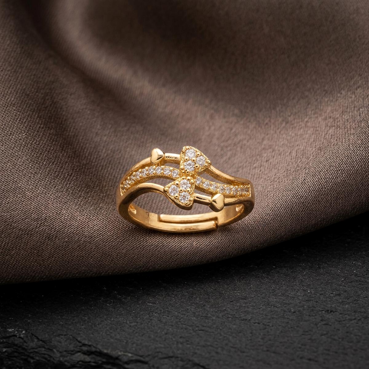 Twin Heart Ring