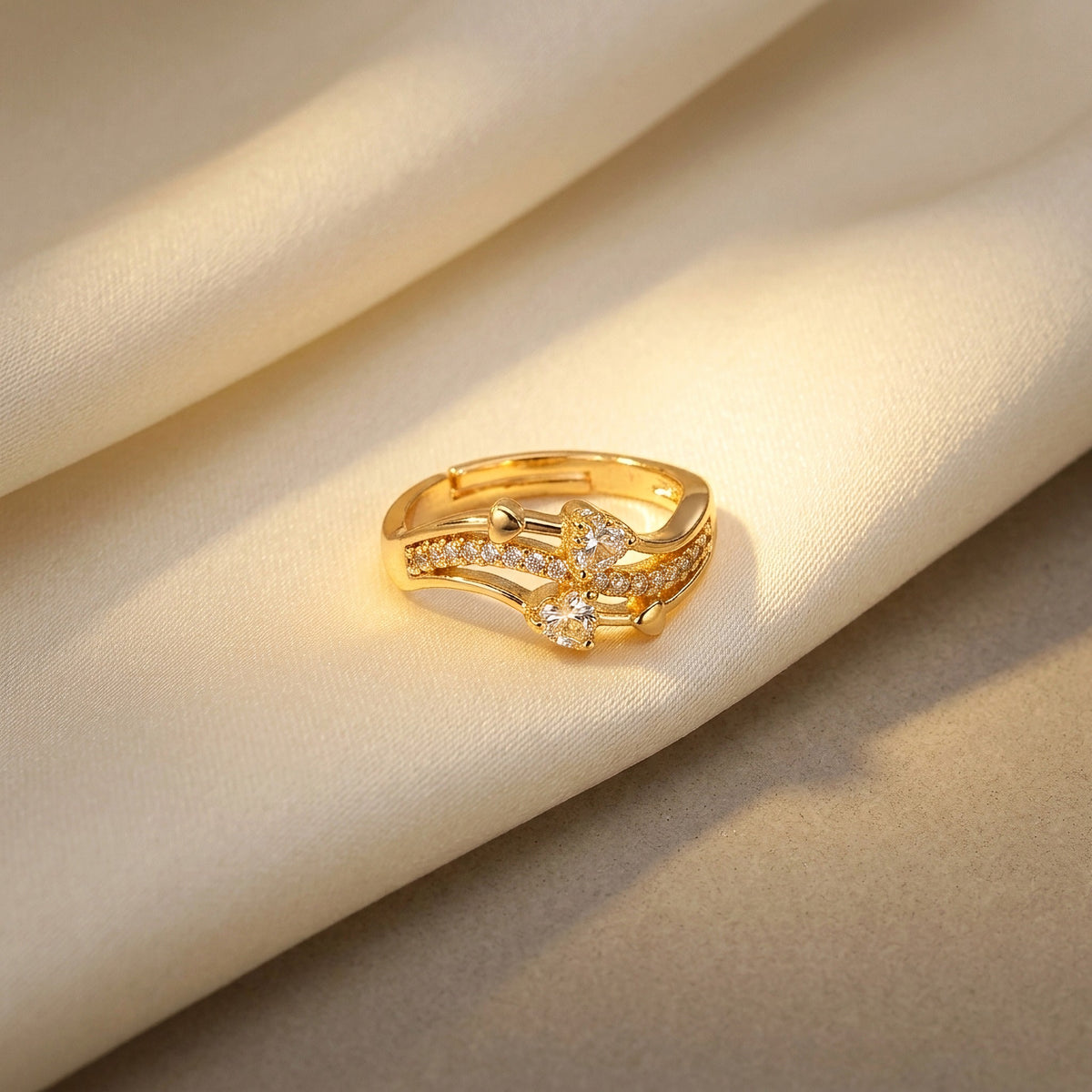 Twin Heart Ring