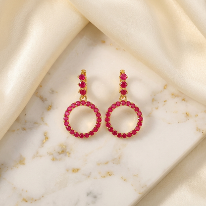 Ruby Open Circle - side angle view
