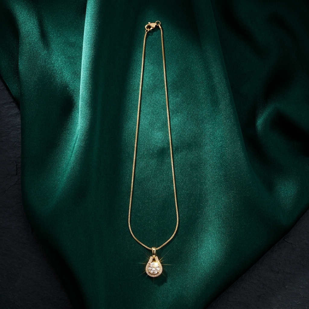 Teardrop Pendant - side angle view