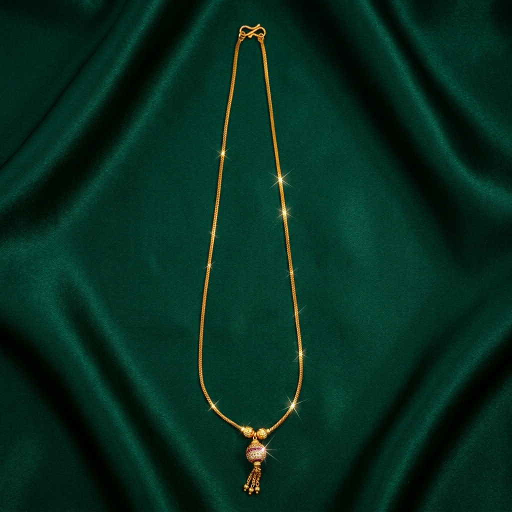Globe Necklace - worn/model view
