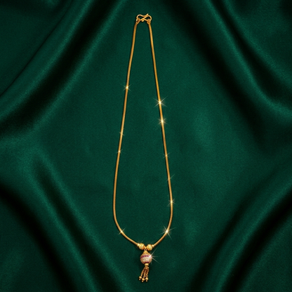 Globe Necklace - worn/model view