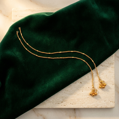 Beaded Payal - close-up detail view