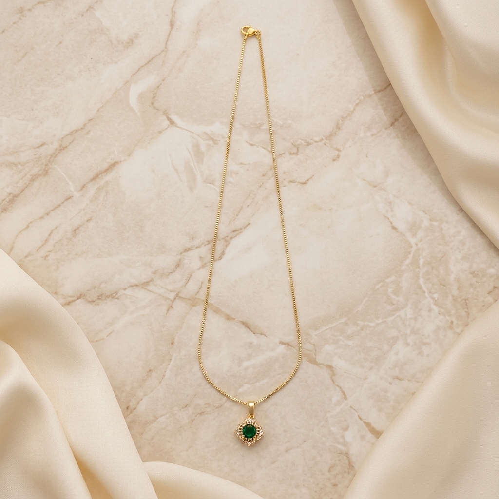 Emerald Pendant - front view