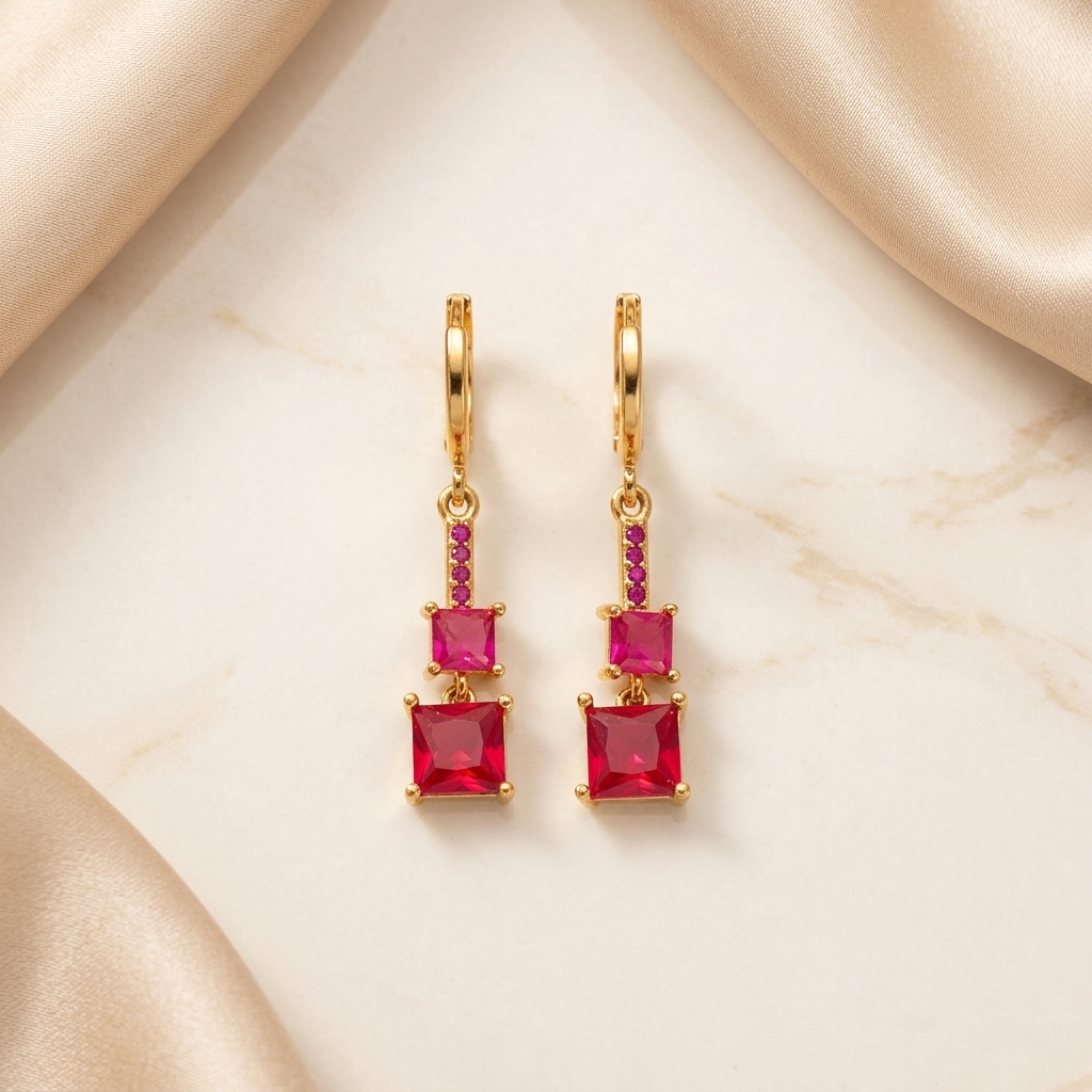 Ruby Dual Square - worn/model view