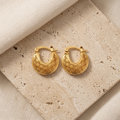 Filigree Crescent - worn/model view