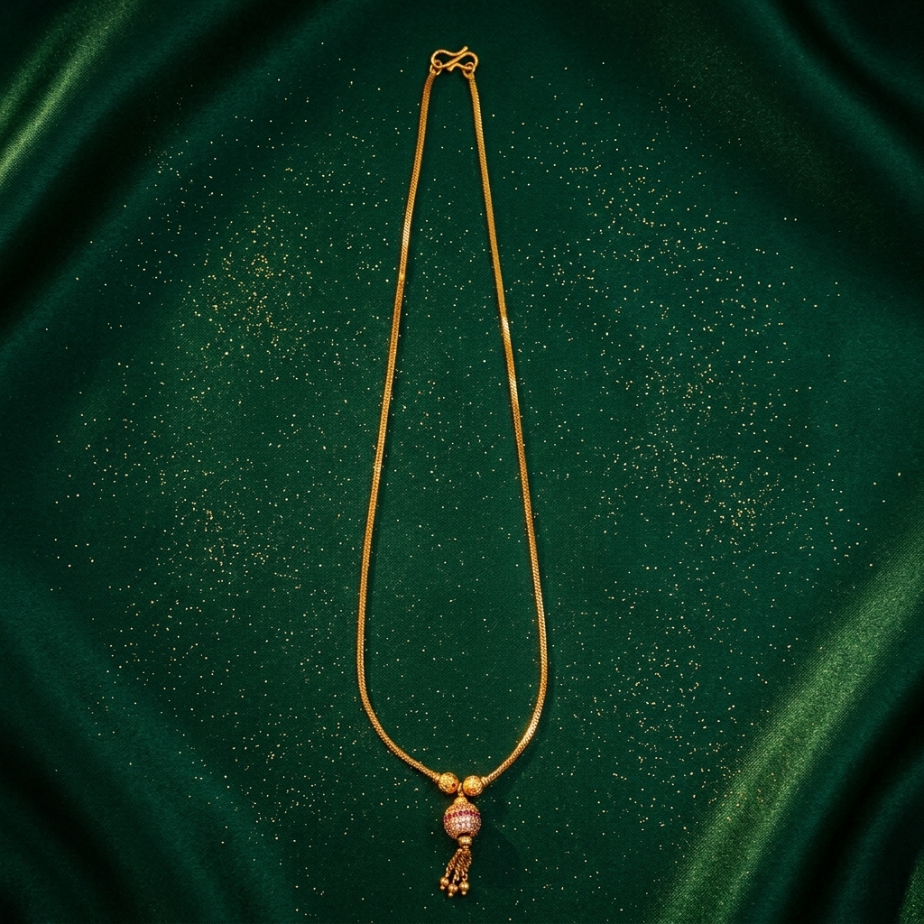 Globe Necklace - side angle view