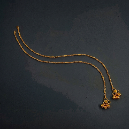 Beaded Payal - side angle view