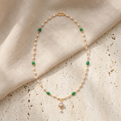 Emerald Necklace - close-up detail view
