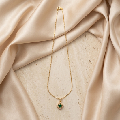 Emerald Pendant - side angle view