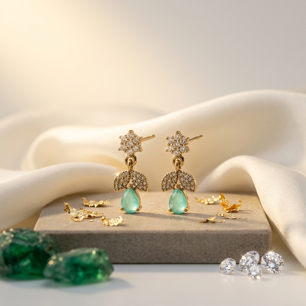 Green Earrings
