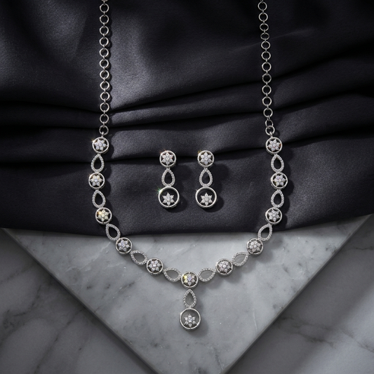 Rhodium-Tone Necklace