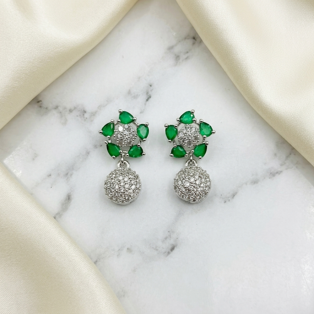 Rhodium-Tone Earrings