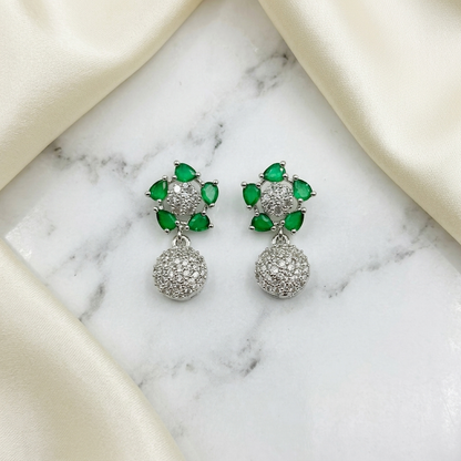 Rhodium-Tone Earrings