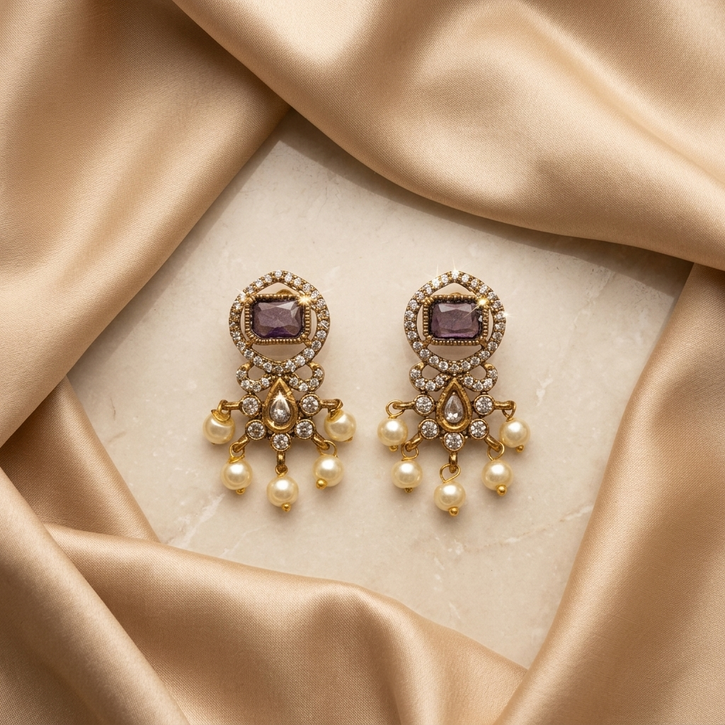 Purple Earrings