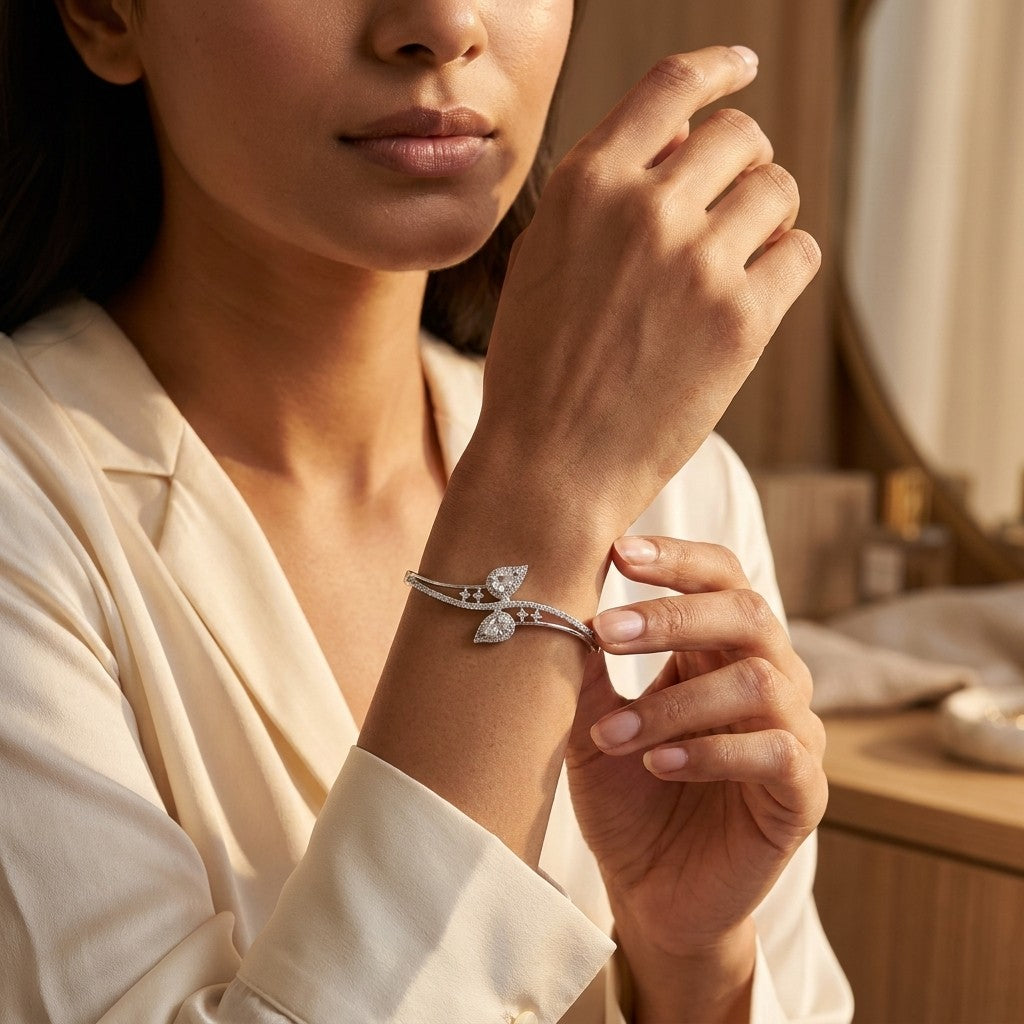 Rhodium-Tone Bracelet