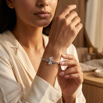 Rhodium-Tone Bracelet