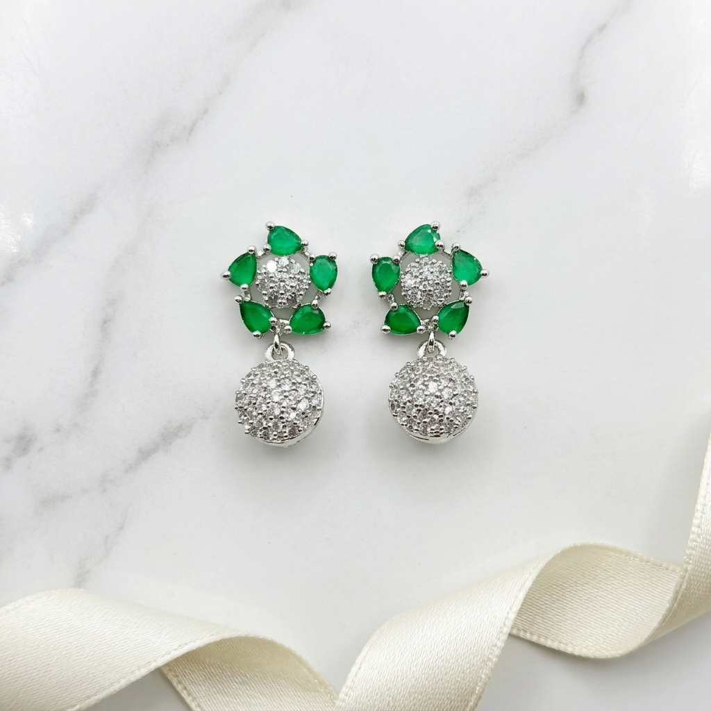 Rhodium-Tone Earrings