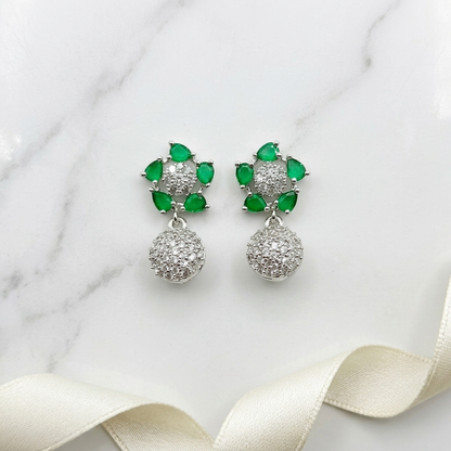 Rhodium-Tone Earrings