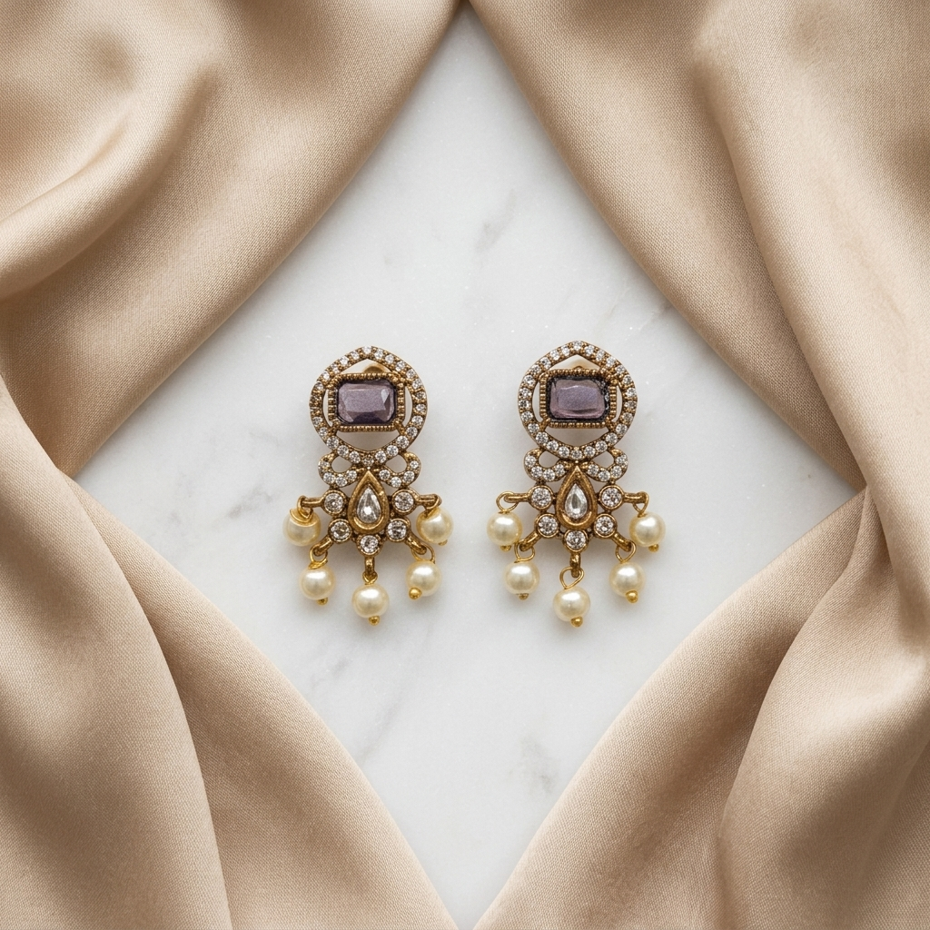 Purple Earrings