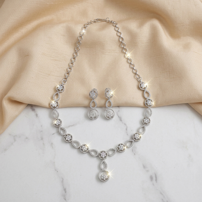 Rhodium-Tone Necklace