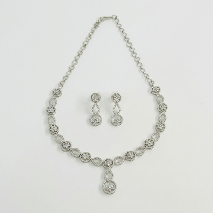 Rhodium-Tone Necklace
