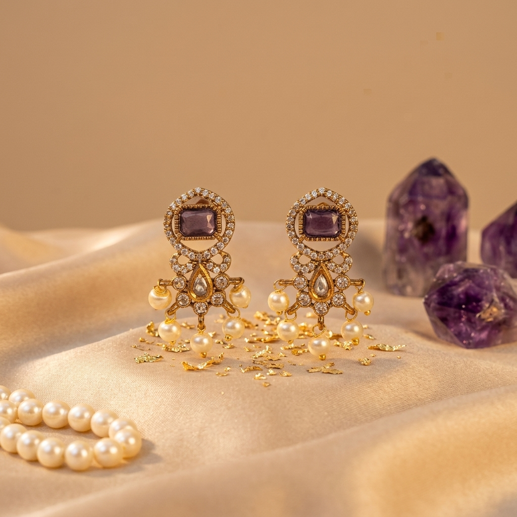 Purple Earrings