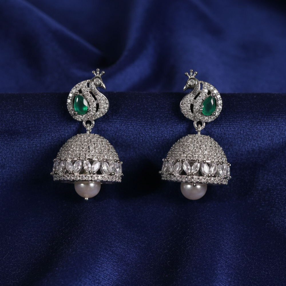 Peacock Jhumka Earrings