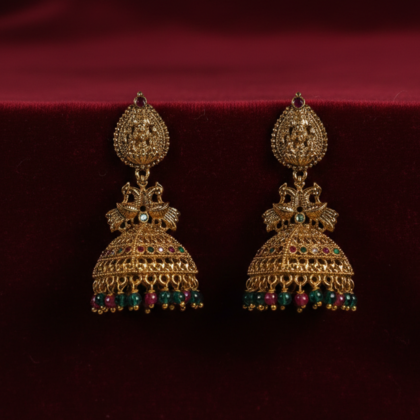 Temple Jhumka Earrings