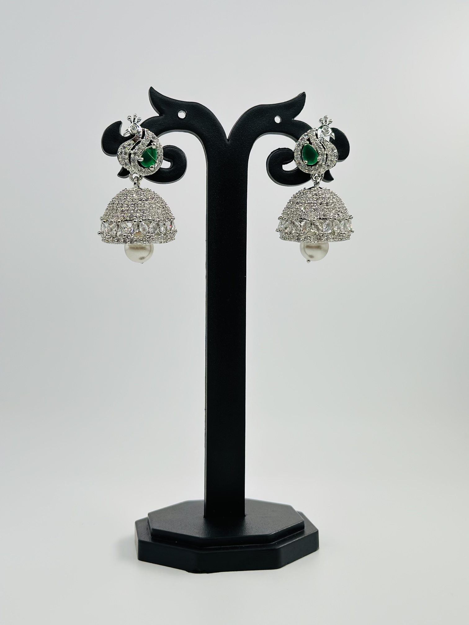 Peacock Jhumka Earrings