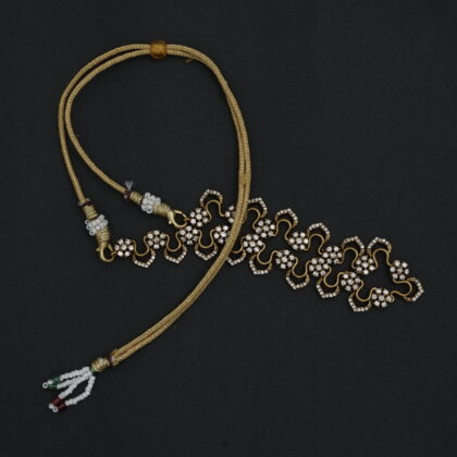 Gold-Tone CZ Floral Choker Set