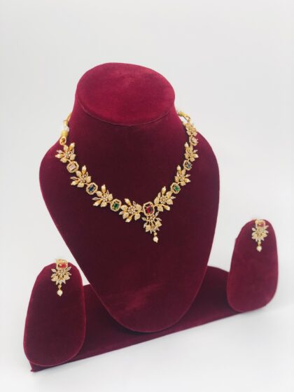 Multi-Stone & Pearl Gold-Tone Necklace Set